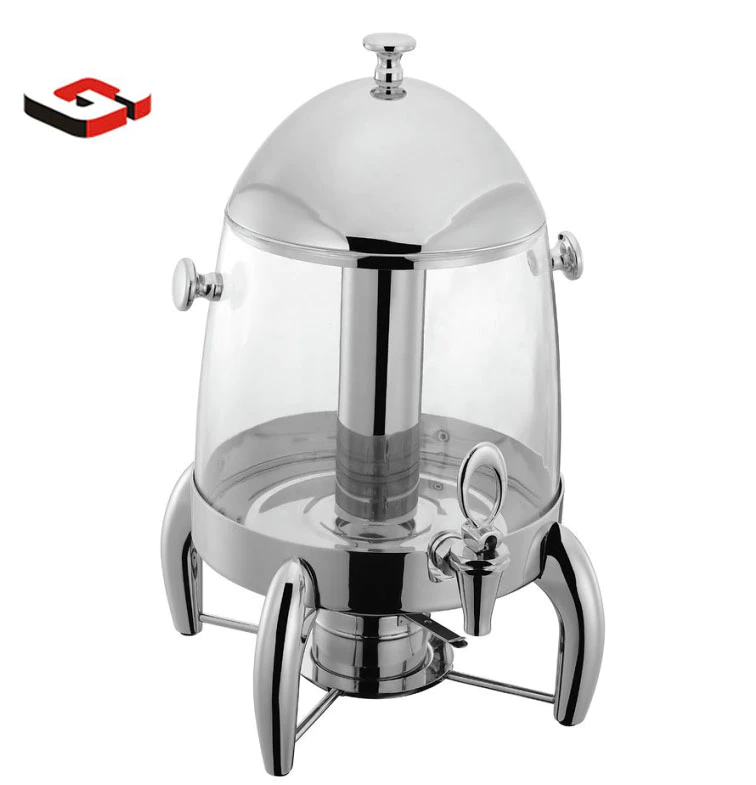 3 Gal Stainless Steel and Polycarbonate Juice Dispenser - 13 3/4
