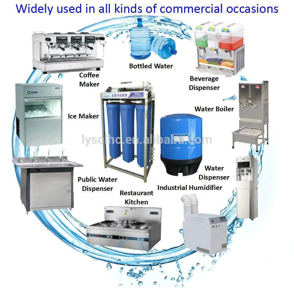 100 to 800 GPD Commercial Water purification systems reverse osmosis