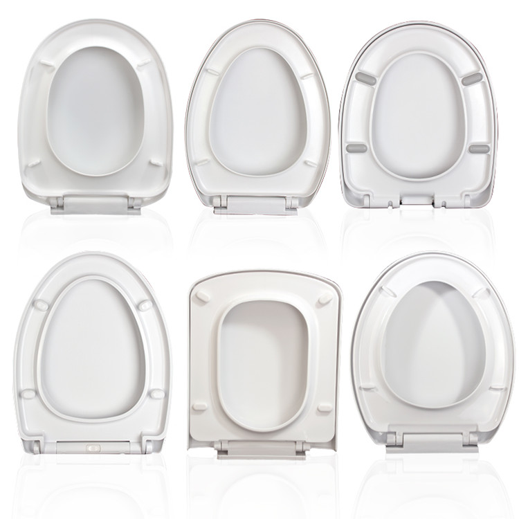 Bathroom white color PP soft close toilet seat cover
