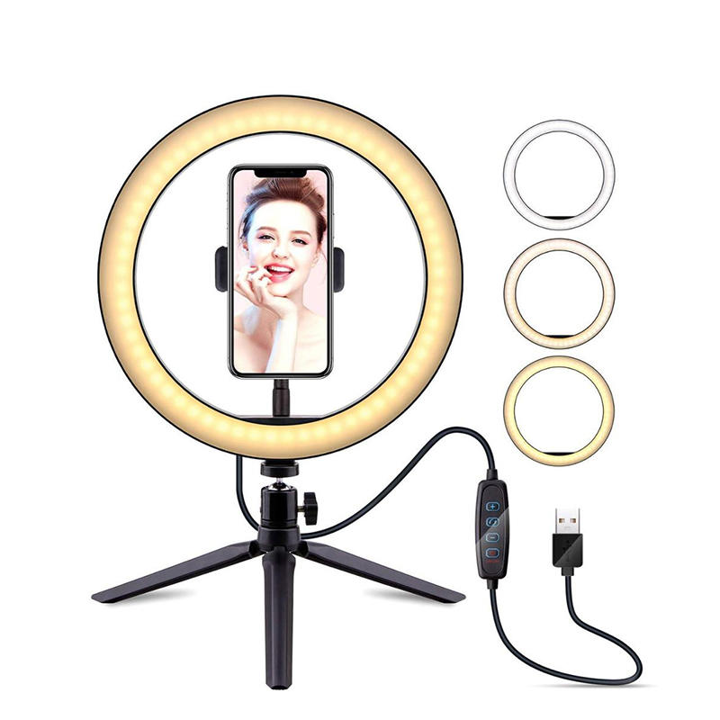 Professional adjusting led lights for photography studio Dimmable LED ring light with tripod stand