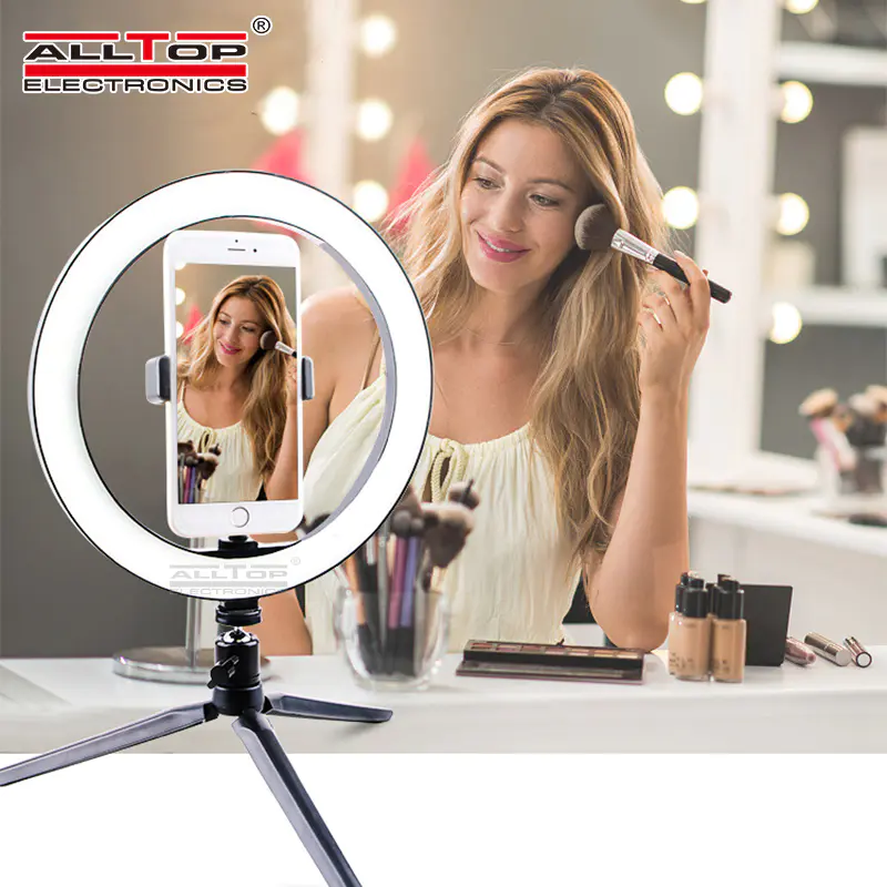 Quick delivery Photography Photo Studio white 10 Inch PC ABS Dimmable LED selfie ring light