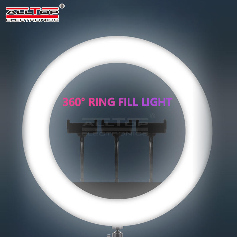 ALLTOP 18inch Ring Lamp with Tripod for Photography Makeup Studio Youtube Fill Light LED Ring Light