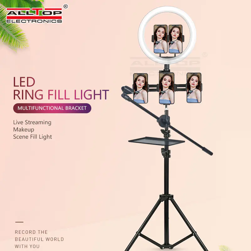 ALLTOP Hot Sale Photo Ring Fill Light with for Smartphone Makeup Video Studio Tripod LED Selfie Ringlight