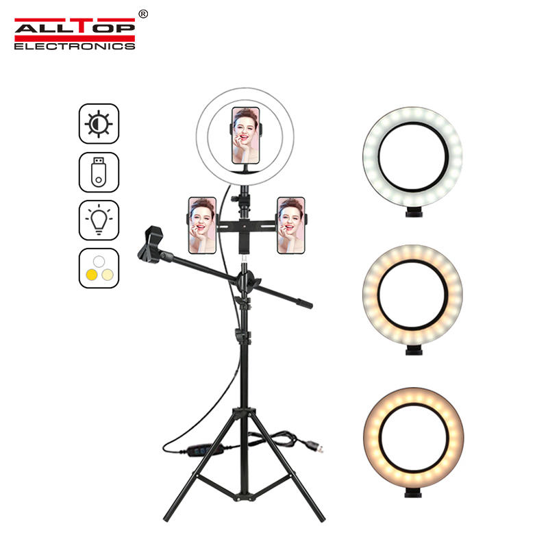ALLTOP Photography Phone Holder Usb Plug Photo Studio Smartphone Selfie LED Ring Light