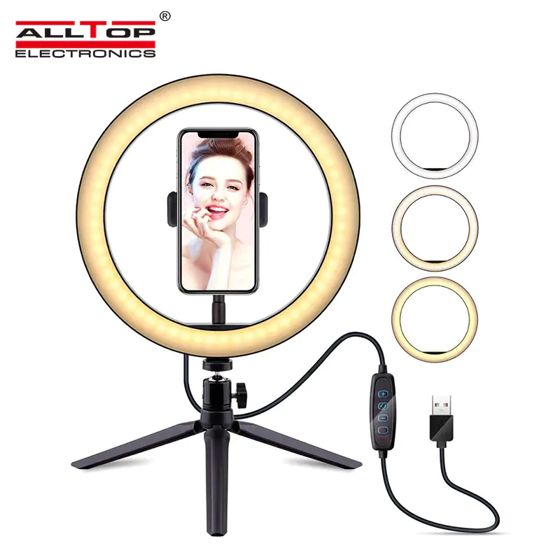 Led camera light selfie Mobile phone stents 2835 LED 120PCS PC ABS Dimmable light ring