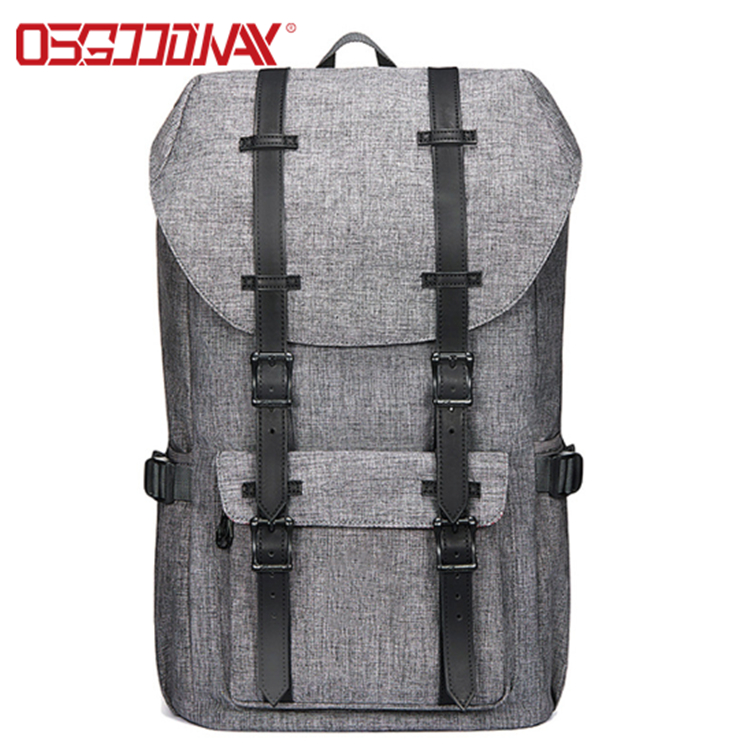 Osgoodway Large Casual Linen Oxford Fabric Travel Hiking Outdoor Backpack Fits 15" Laptop Tablets