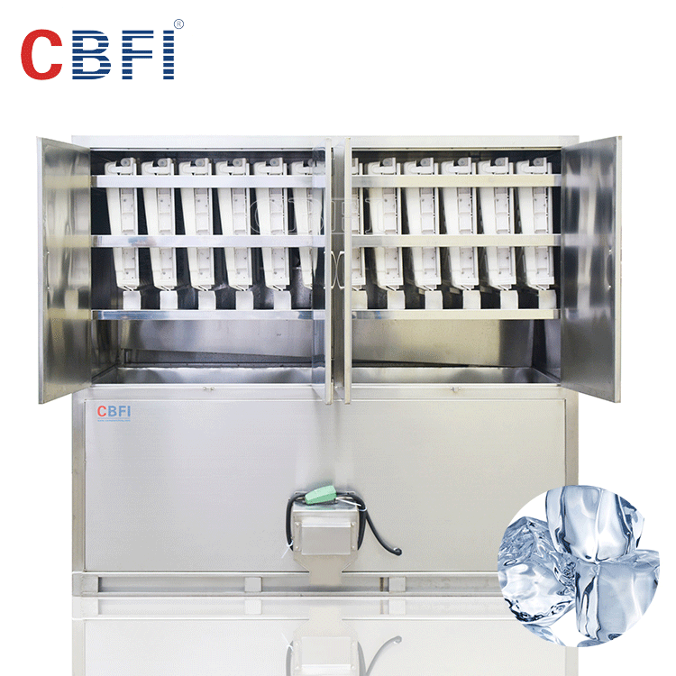 PLC control system large ice cube maker machine with foot switch-CBFI