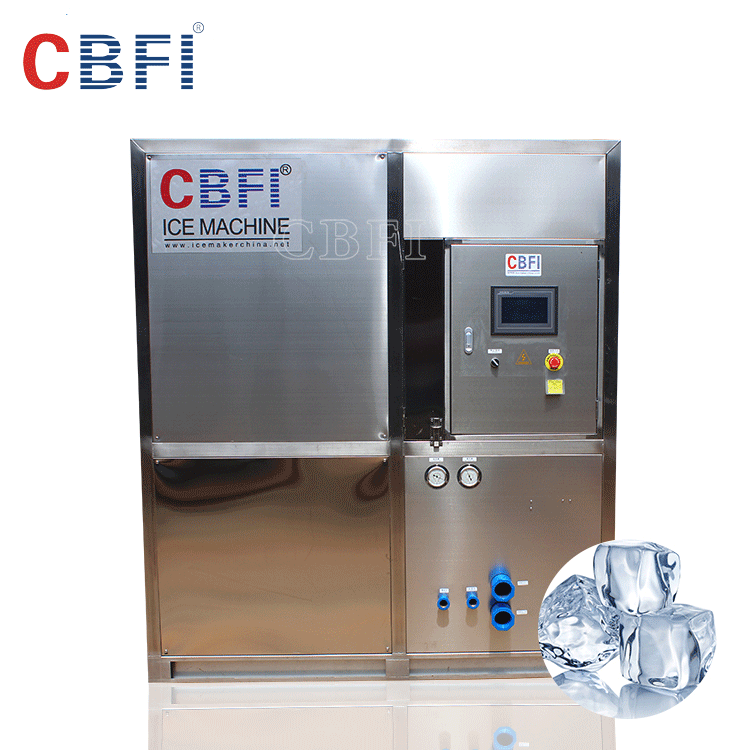 PLC control system large ice cube maker machine with foot switch-CBFI