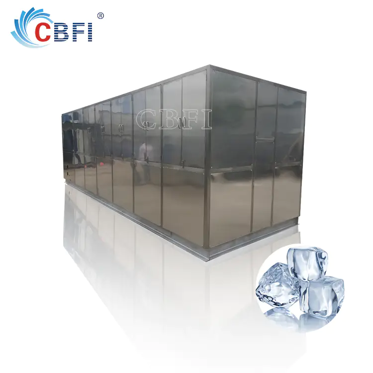 Large ice cube maker cheap with ice storage bin from 1ton to 20tons-CBFI
