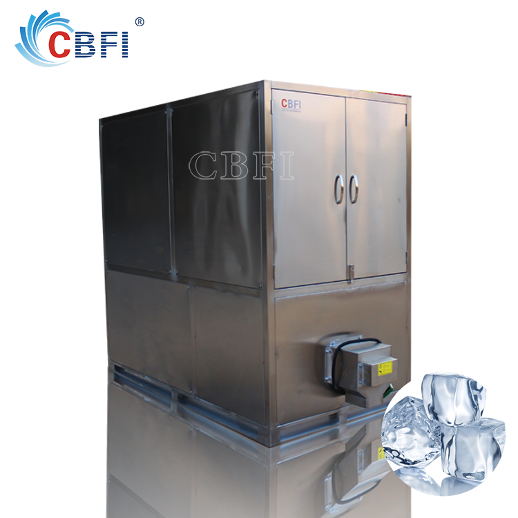 Fully automatic PLC control stainless steel cube ice making machine cube ice maker