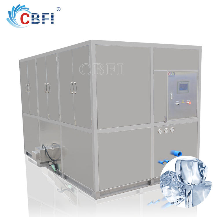 industrial ice cube machine with ice storage bin
