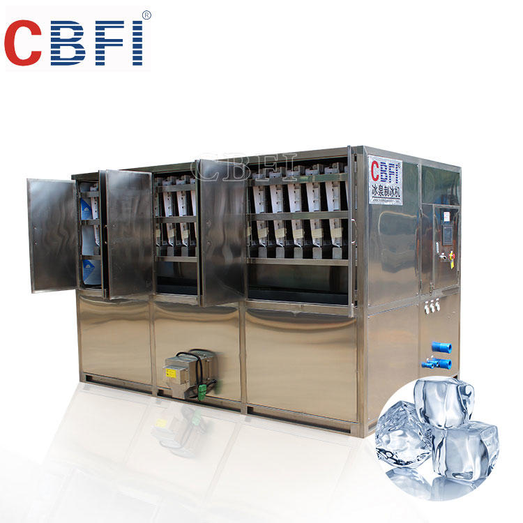 Guangzhou CBFI CV5000 Cube ice machine with semi auto packing ice bin