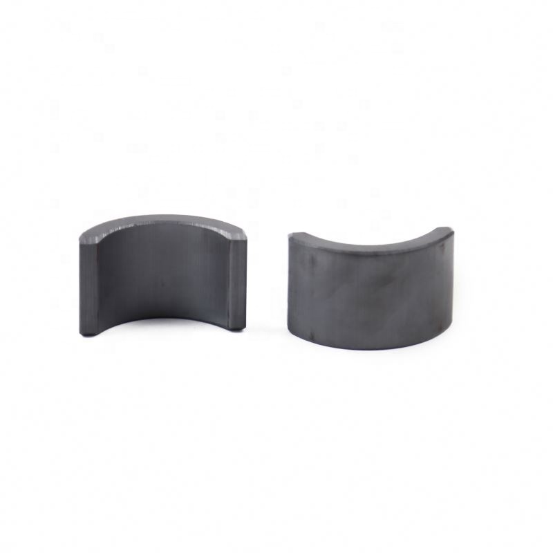High grade permanent ferrite magnet customized size and weights black arc industrial magnet