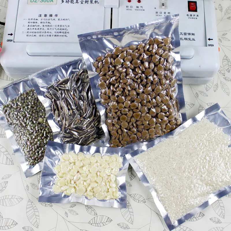 Silver Vacuum Sealer Pouches Storage Bag Heat Seal Aluminium Foil Bags Food Grade Heat Sealing Coffee Bag