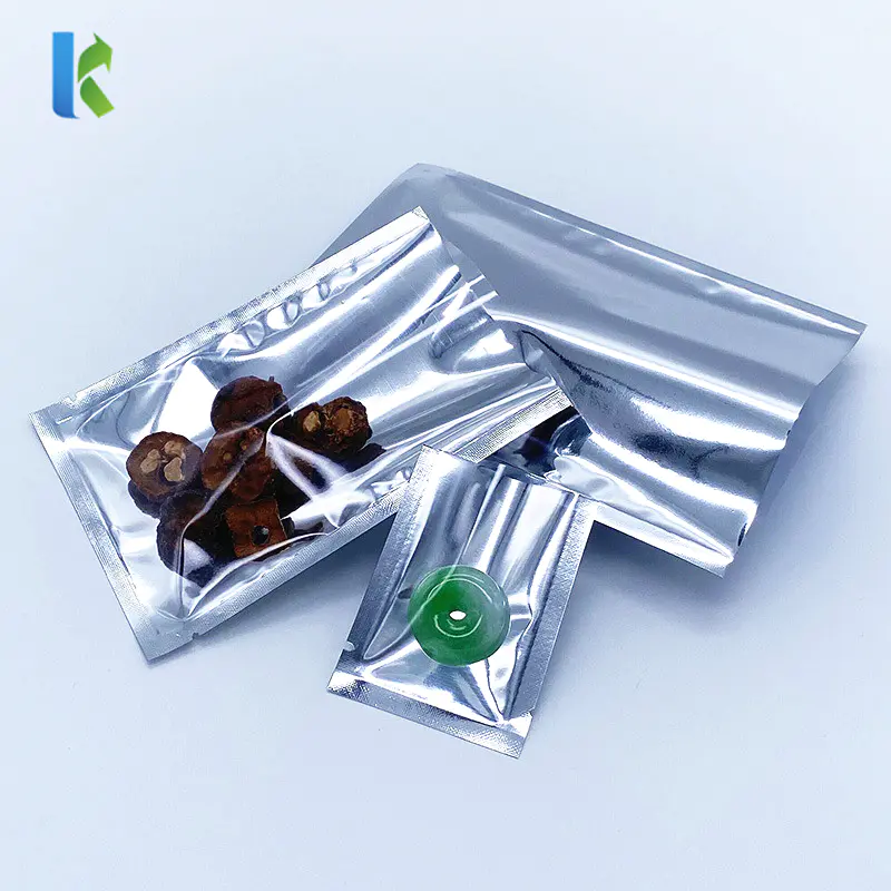 Wholesale Open Top Silver Clear Mylar Vacuum Seal Bags For Food Packaging