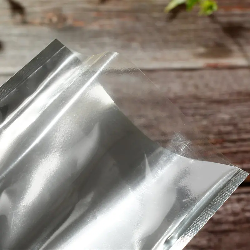 kolysen Open Top Silver Aluminum Foil Clear Plastic Packaging Bags