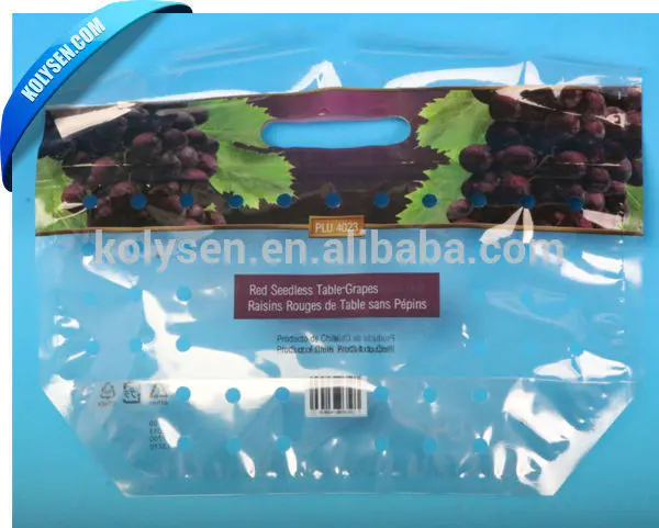 High quality perforated plastic bags for fruit/grape packing