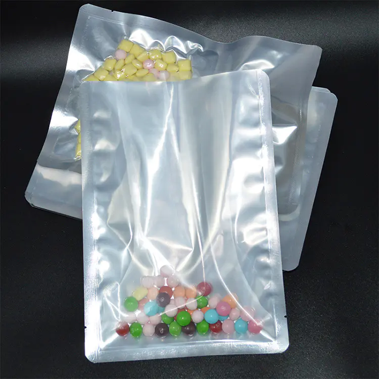 Wholesale Different Size Food Vacuum Aluminum Foil Plastic Bag Heat Seal Flat Mylar Open Top Packaging Bags