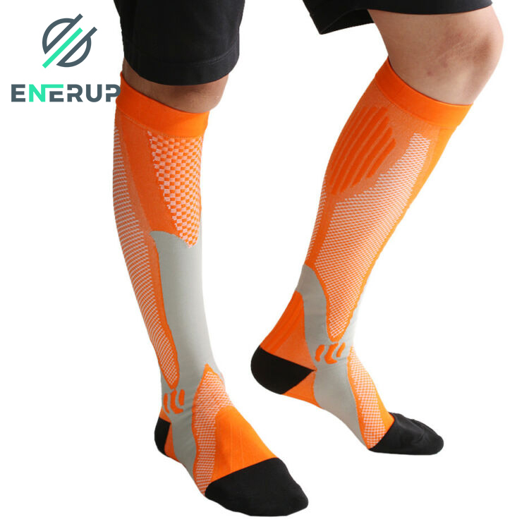 Enerup China Travel Wholesale Colored Zip Up Arch Large Size Plantar Fasciitis Men'S Compression Socks For Cycling