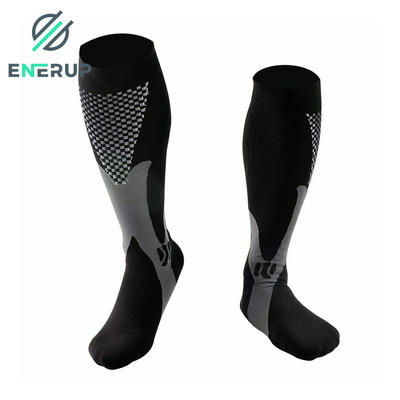 Enerup Running Zipper Custom Nurses Athletic Sports Footcare Graduated Medical Calf Compression Socks Soccer For Women Men