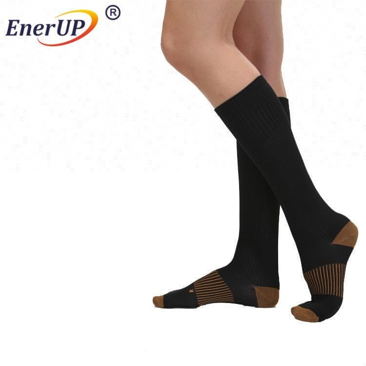 custom high travel knee copper compression socks