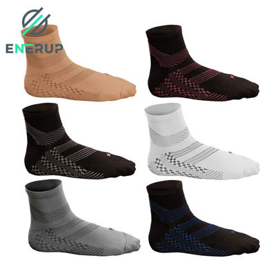 Enerup Thigh Gear Women Men Print Polyester Anti Fatigue Medical Compression Foot Bulk Sport Grip Socks With Graduated Tester