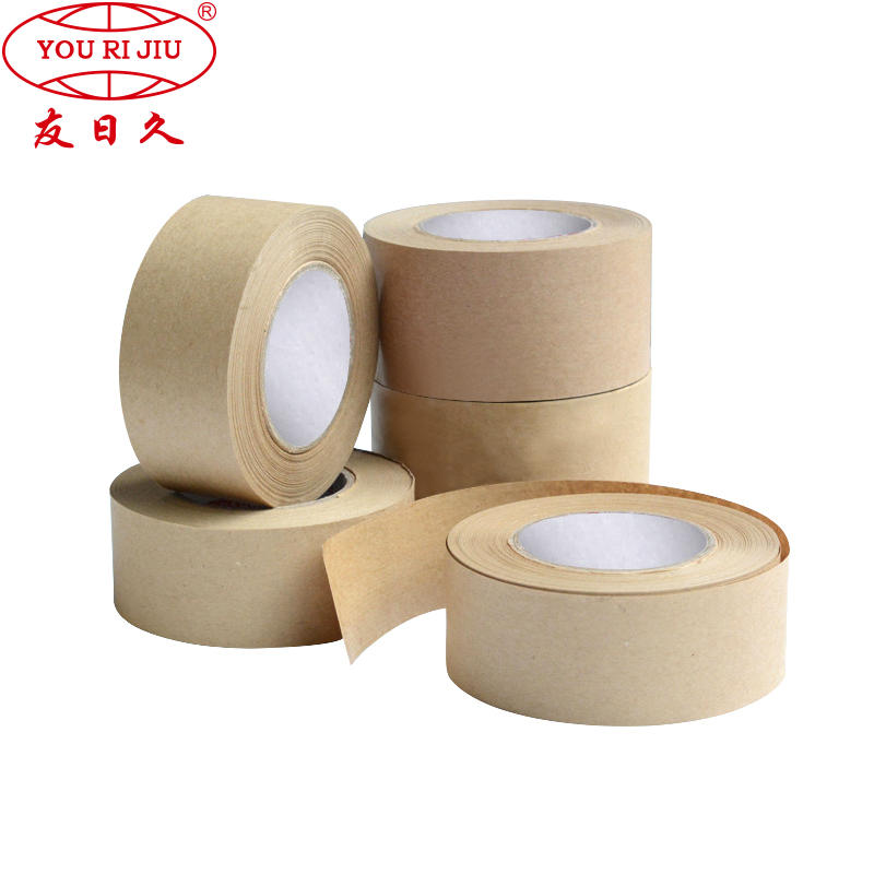 Factory customized cheap good quality eco high adhesive paper packaging kraft tape