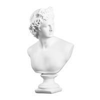 Cast Resin Modern Sculpture Bust Art Piece Collectible Roman God Head Statue