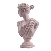 Modern design resin bust pink women heads statue head sculpture