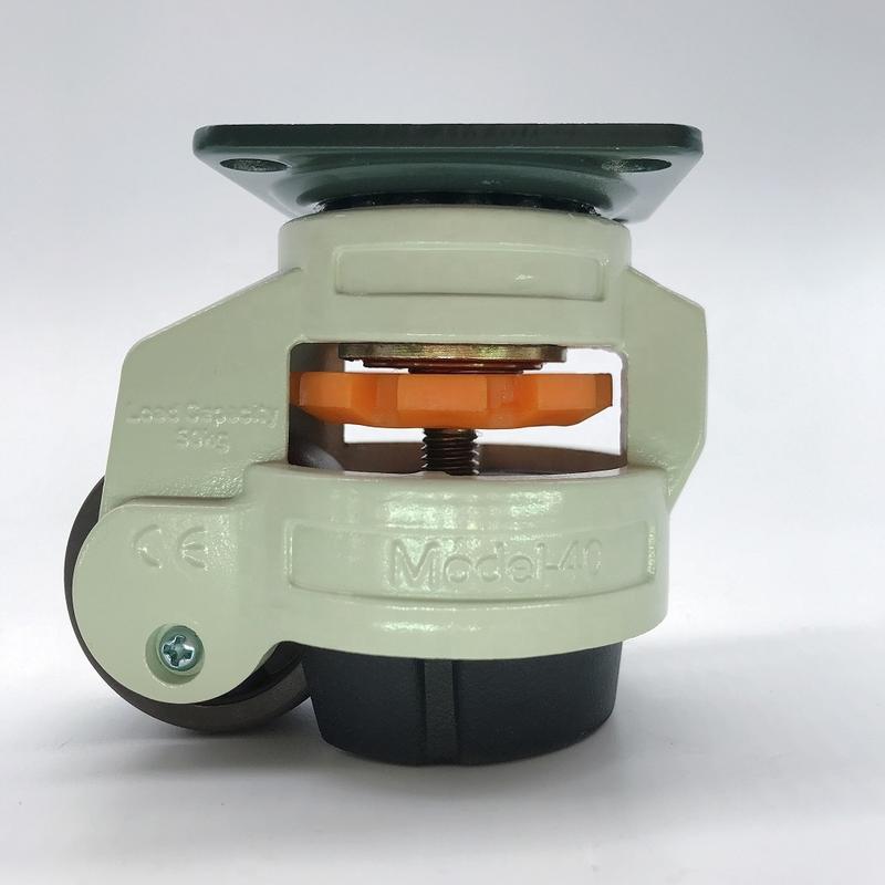 GD40F Small 40mm Diameter Nylon 50kgs Leveling Adjustable Heavy Duty Caster Wheel