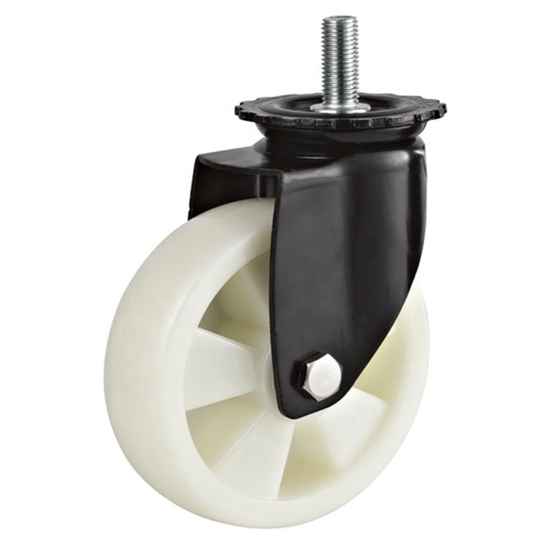 Industrial Fixed Plate Double ball bearings Polyurethane Castor Wheel