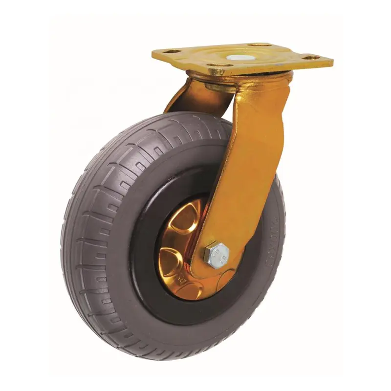 6 8 10 inch Heavy duty Noiseless Luxury Style Hotel luggage Trolley Foam Rubber Caster Wheels