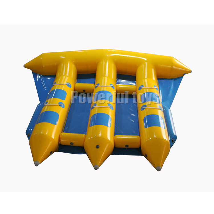 4x3m water park game inflatable banana flying boat for sale