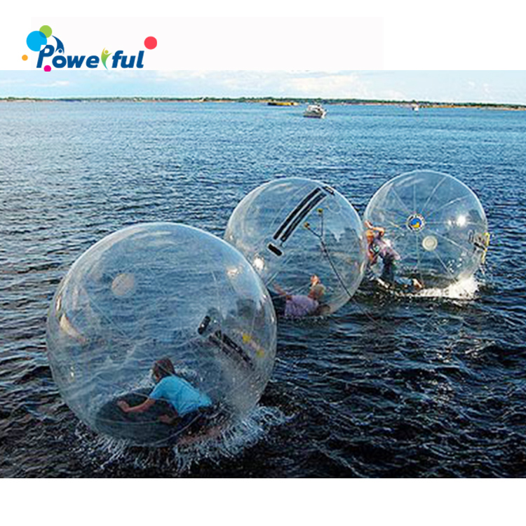 Resort Clear PVC inflatable Water Balls 2m Diameter Water Toys Ball For Rental