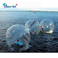 Resort Clear PVC inflatable Water Balls 2m Diameter Water Toys Ball For Rental