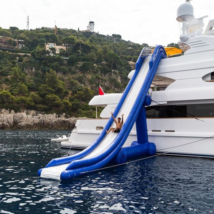 Inflatable pontoonboat slideinflatablefloating yachtwater slide
