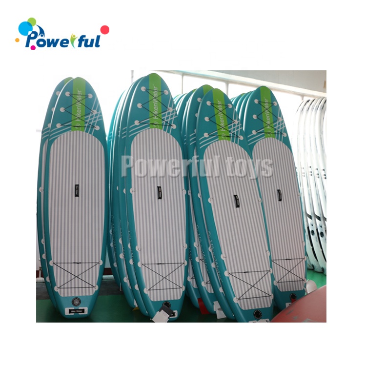Stand up paddle board, inflatable recreational board on water