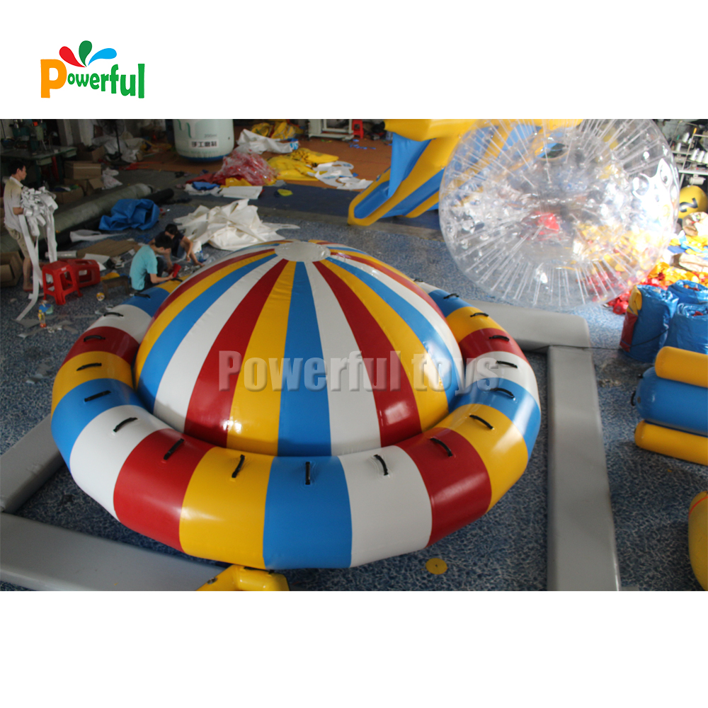 4m inflatable floating saturn towabale inflatable disco boat water toy