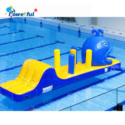 Fish Theme Inflatable Water Obstacle For Kids Swimming Pool