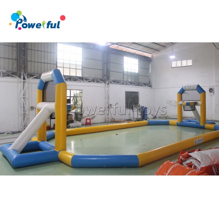 Durable PVC inflatable basketball game pitch 12x6m inflatable water basketball court