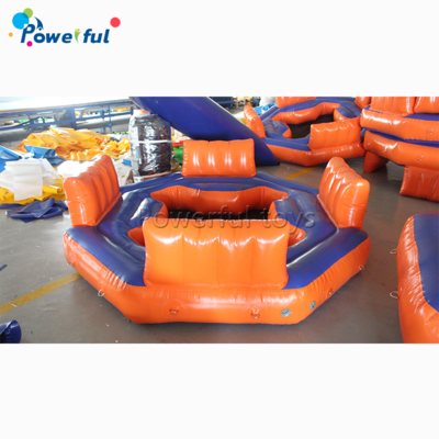 Inflatable 4 persons floating dock inflatable island