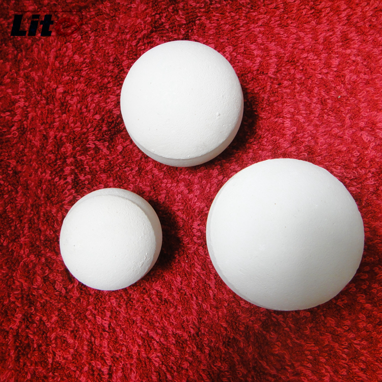 High temperature resistance 75% 12mm inert alumina ceramic balls