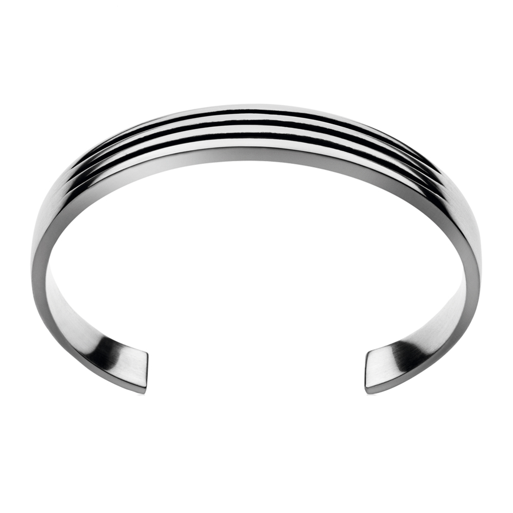 Black Painting Adjustable Size 925 Silver Bracelet For Men
