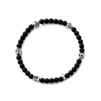 Revolutionary skull design black ceramic beads bracelet