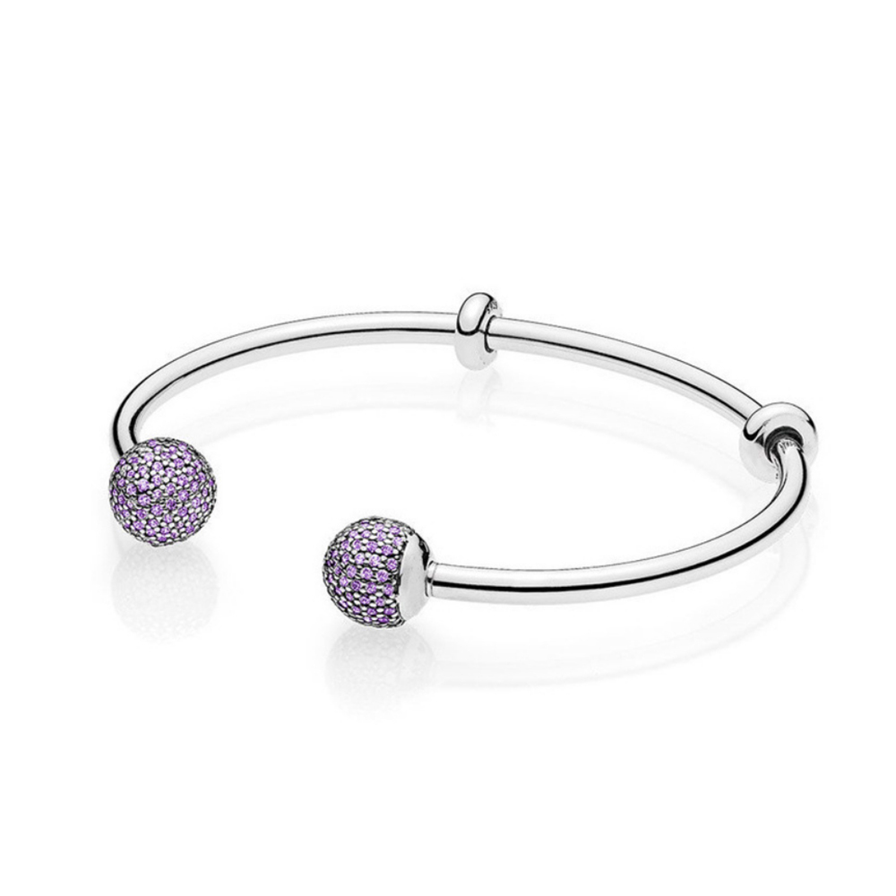 Fashion Silver Chain Artificial Diamond Ball Bracelet