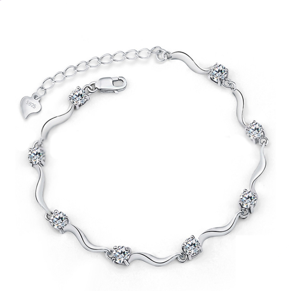 Wholesale fashion design 925 silver hand chain bracelet