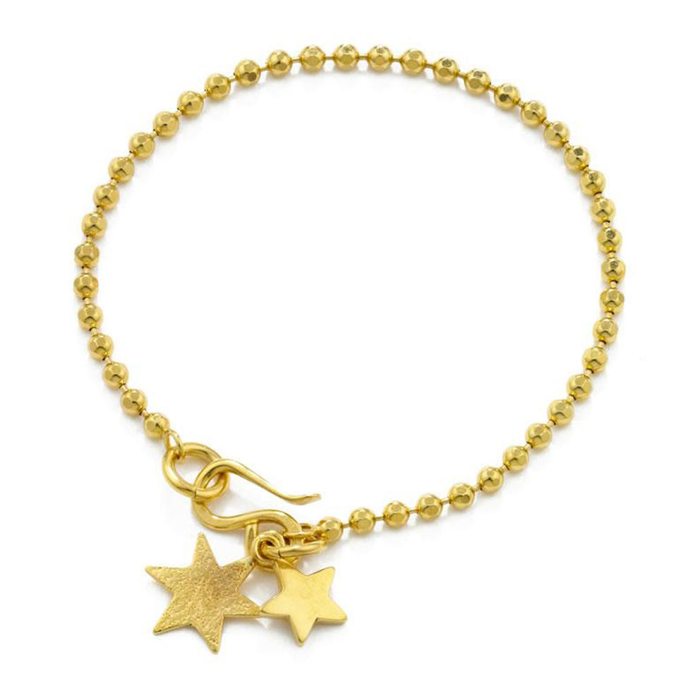 Fashion Star Drop Silver Prom Jewelry 22K Gold Bangles