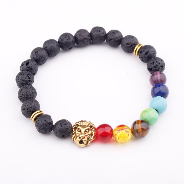 product-Boutique Buddhism Colored Stone Lion Design Buddha Bracelet-BEYALY-img-3