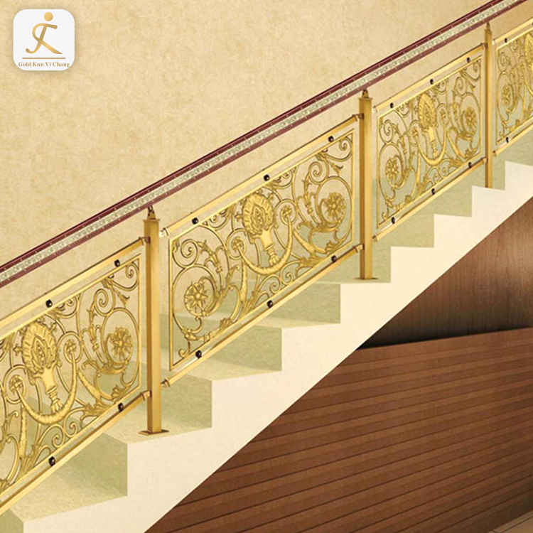 modular stainless steel railing room handrail golden stainless steel standard railing height tubular handrail for stairs