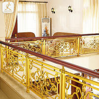 embossed resort five-star hotel luxury railings stainless steel hand railings for stairs inside